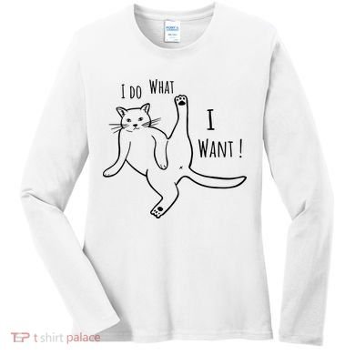 I Do What I Want Cat Women's Long Sleeve Shirt