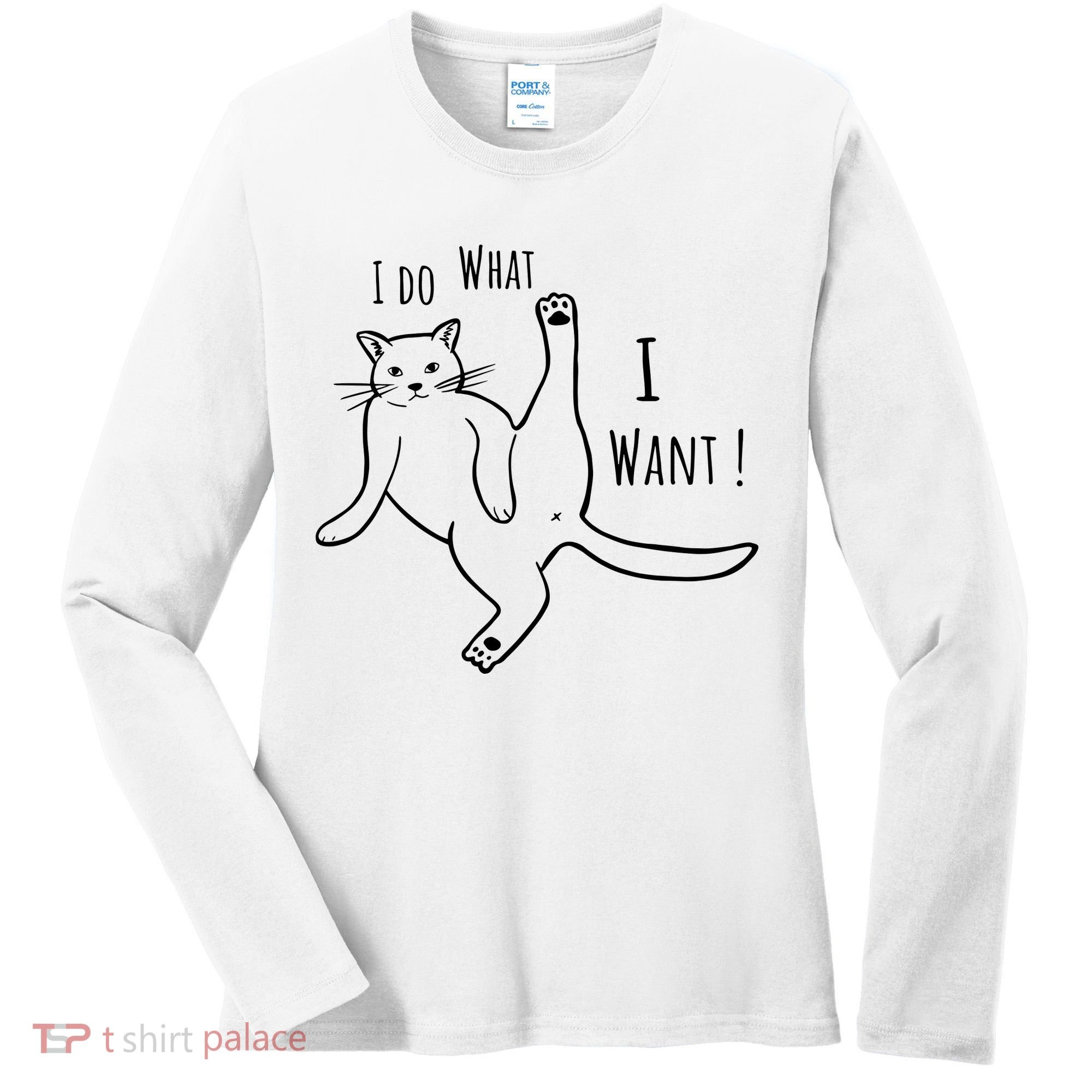 I Do What I Want Cat Women's Long Sleeve Shirt