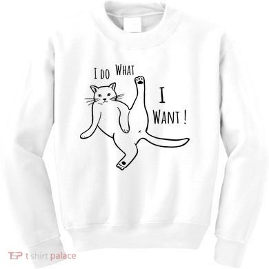 I Do What I Want Cat Kids Sweatshirt