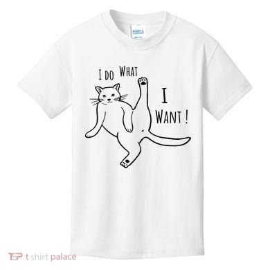 I Do What I Want Cat Kids T-Shirt