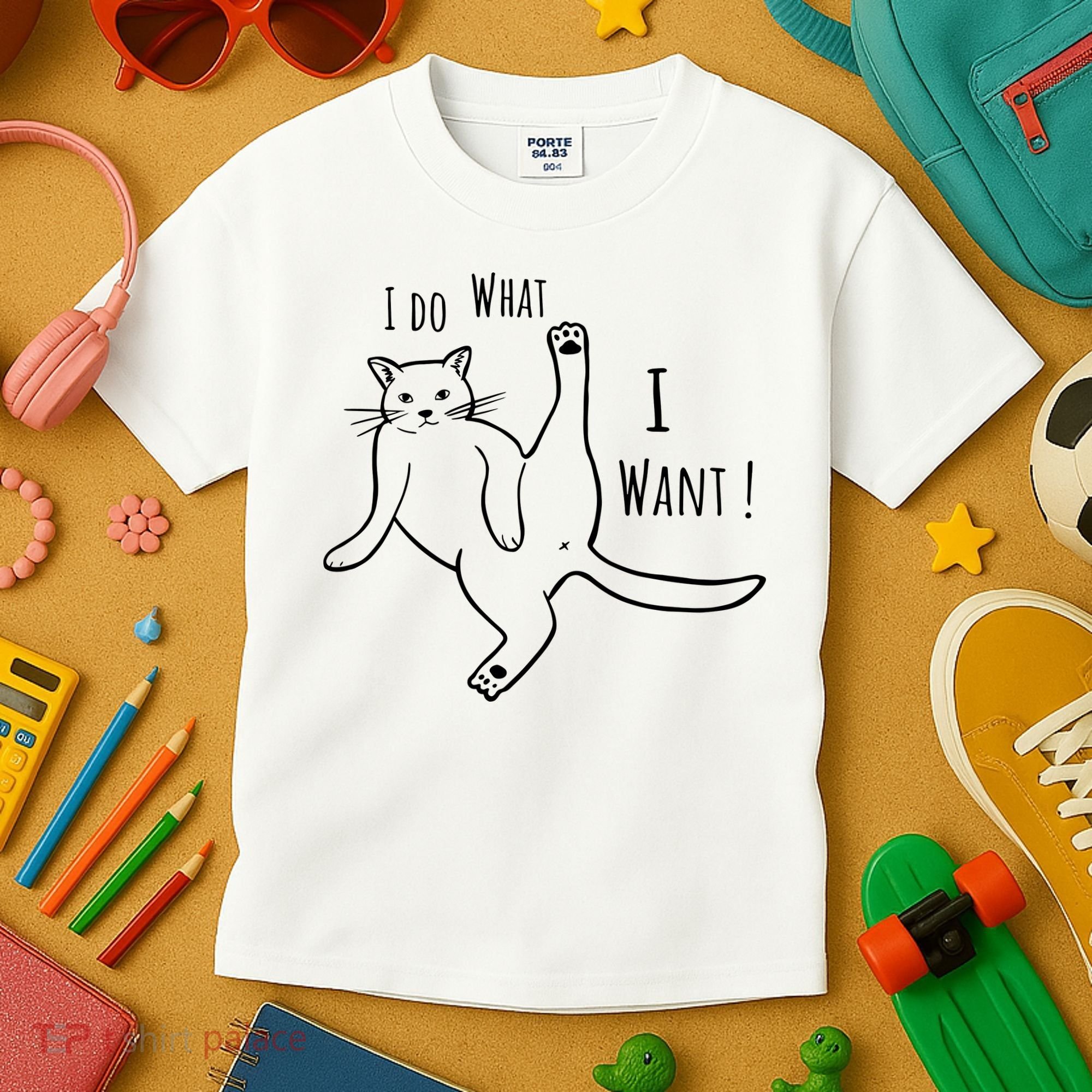 I Do What I Want Cat Kids T-Shirt
