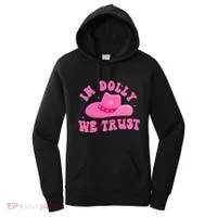 In Dolly We Trust Pink Hat Women's Hoodie thumb 0