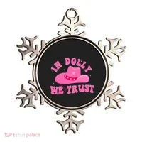 In Dolly We Trust Pink Hat Ornament thumb 0