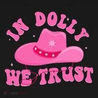 In Dolly We Trust Pink Hat Ornament thumb 1