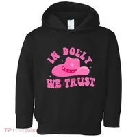 In Dolly We Trust Pink Hat Toddler Hoodie thumb 0
