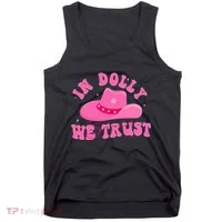 In Dolly We Trust Pink Hat Tank Top thumb 0