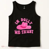 In Dolly We Trust Pink Hat Tank Top thumb 2