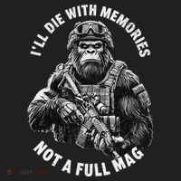 Ill Die With Memories Not A Full Mag Funny Bigfoot Women's Sweatshirt thumb 2