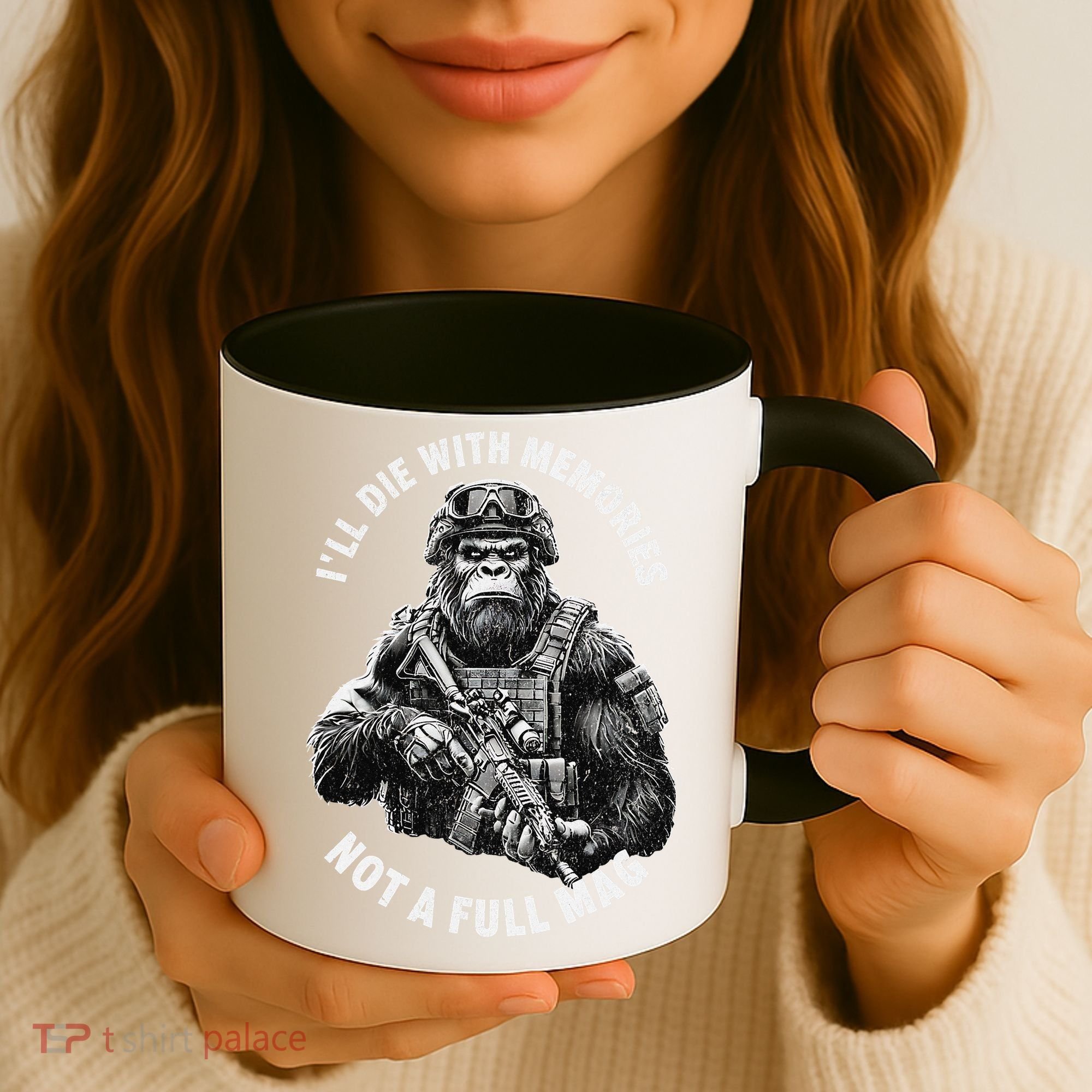 Ill Die With Memories Not A Full Mag Funny Bigfoot Coffee Mug