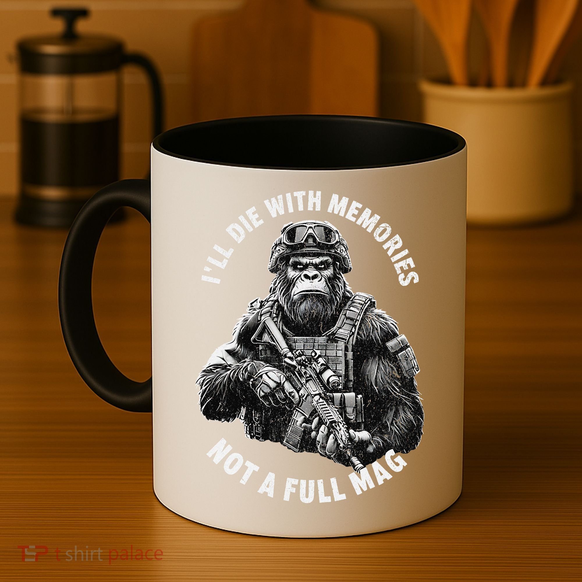 Ill Die With Memories Not A Full Mag Funny Bigfoot Coffee Mug