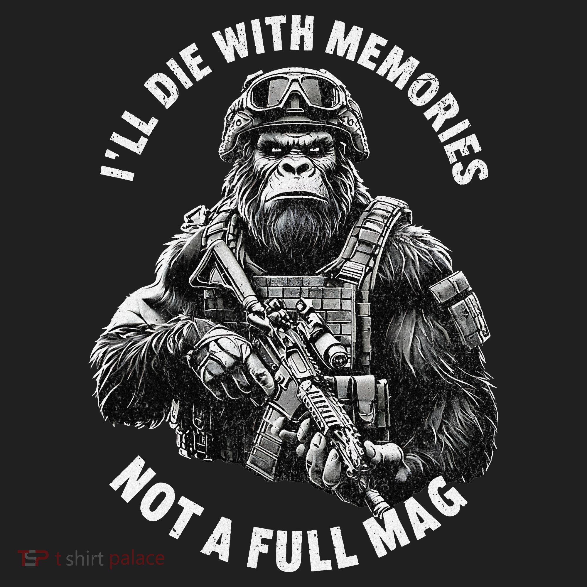 Ill Die With Memories Not A Full Mag Funny Bigfoot Beanie