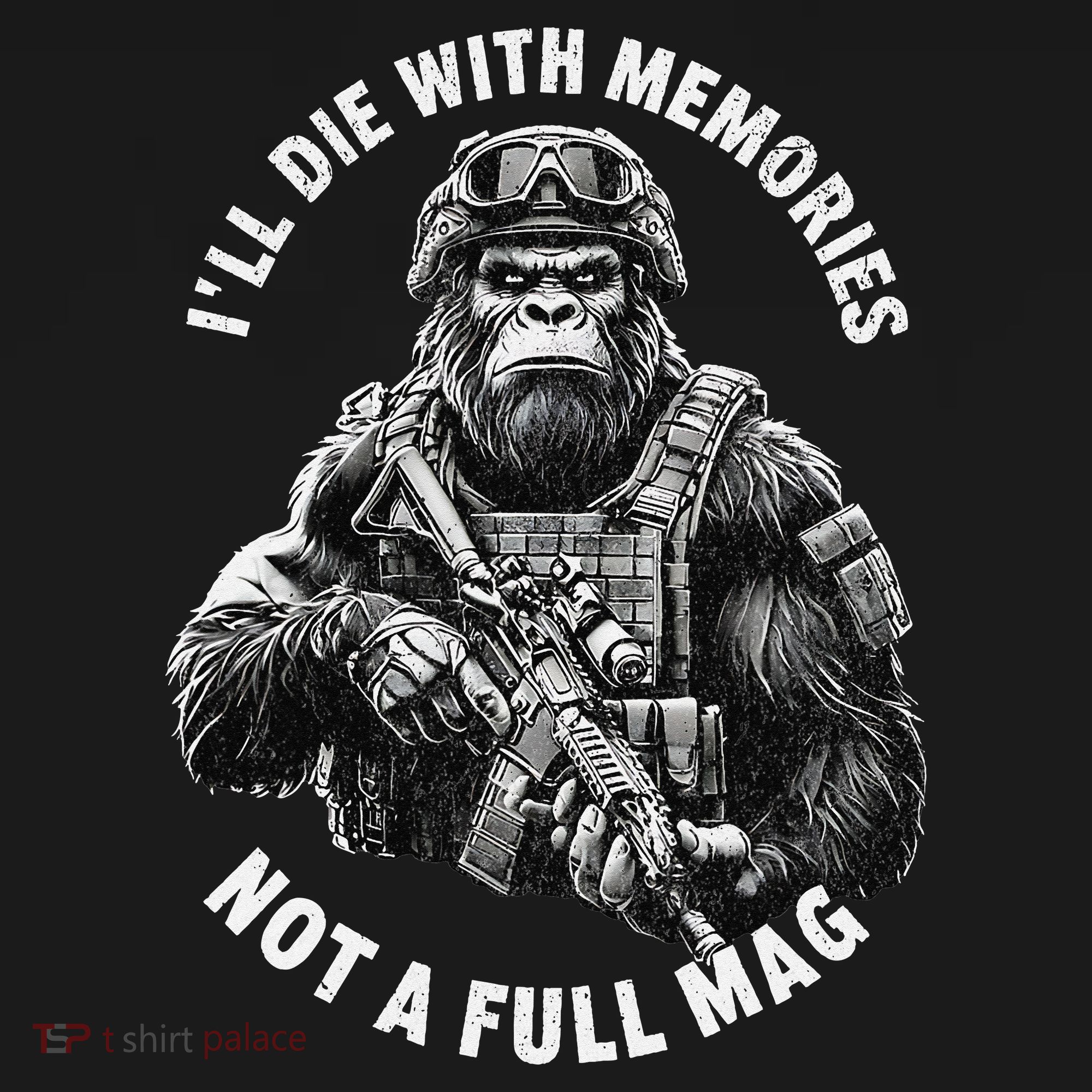 Ill Die With Memories Not A Full Mag Funny Bigfoot Women's Hoodie