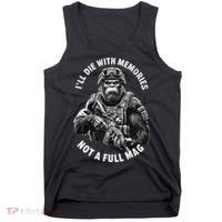 Ill Die With Memories Not A Full Mag Funny Bigfoot Tank Top thumb 0