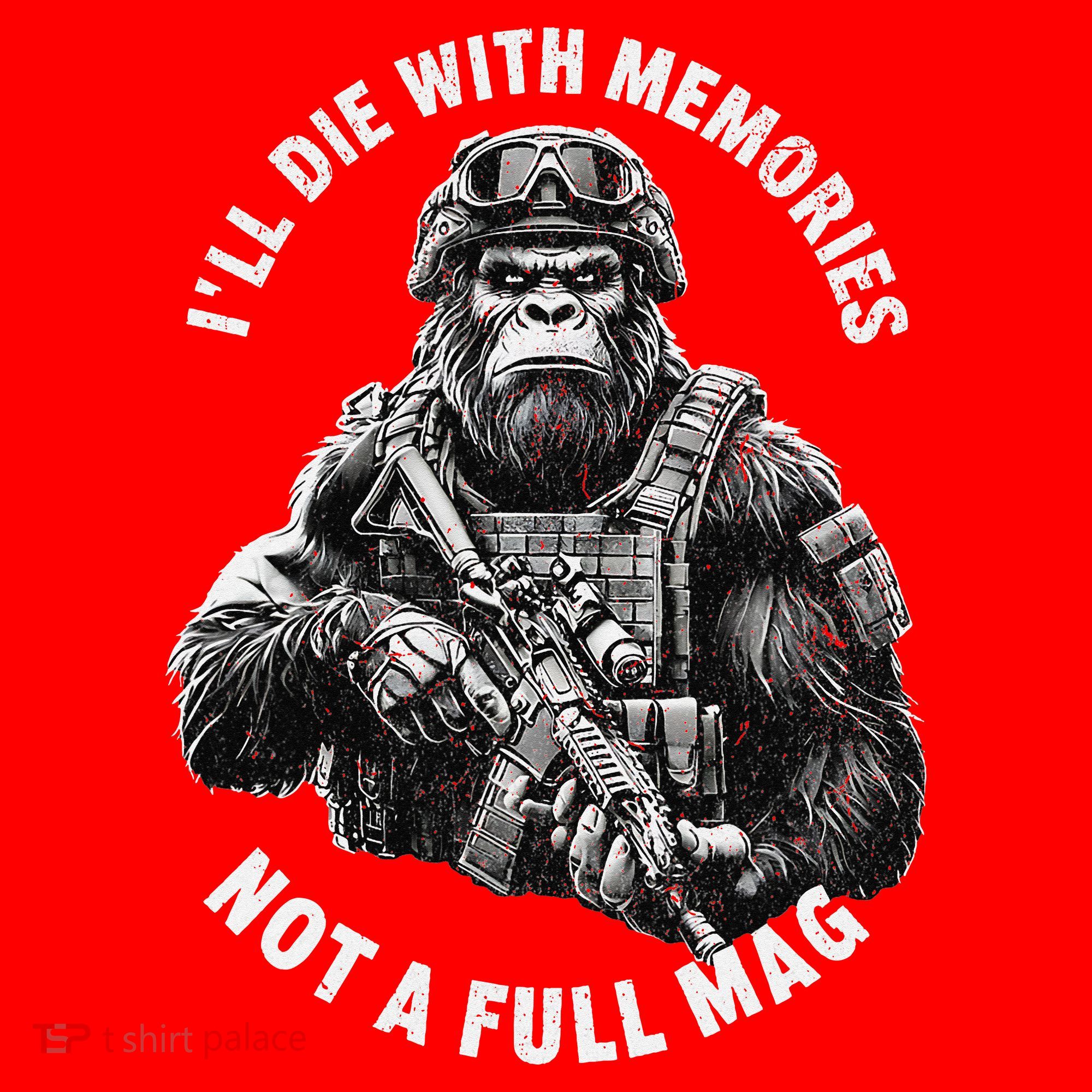 Ill Die With Memories Not A Full Mag Funny Bigfoot Santa Hat