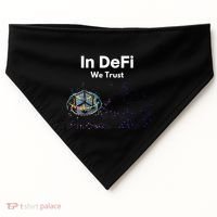 In DeFi We Trust Cryptocurrency Bitcoin Ethereum Blockchain USA-Made Doggie Bandana thumb 0