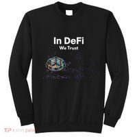In DeFi We Trust Cryptocurrency Bitcoin Ethereum Blockchain Sweatshirt thumb 0