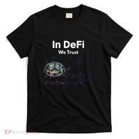In DeFi We Trust Cryptocurrency Bitcoin Ethereum Blockchain T-Shirt thumb 0