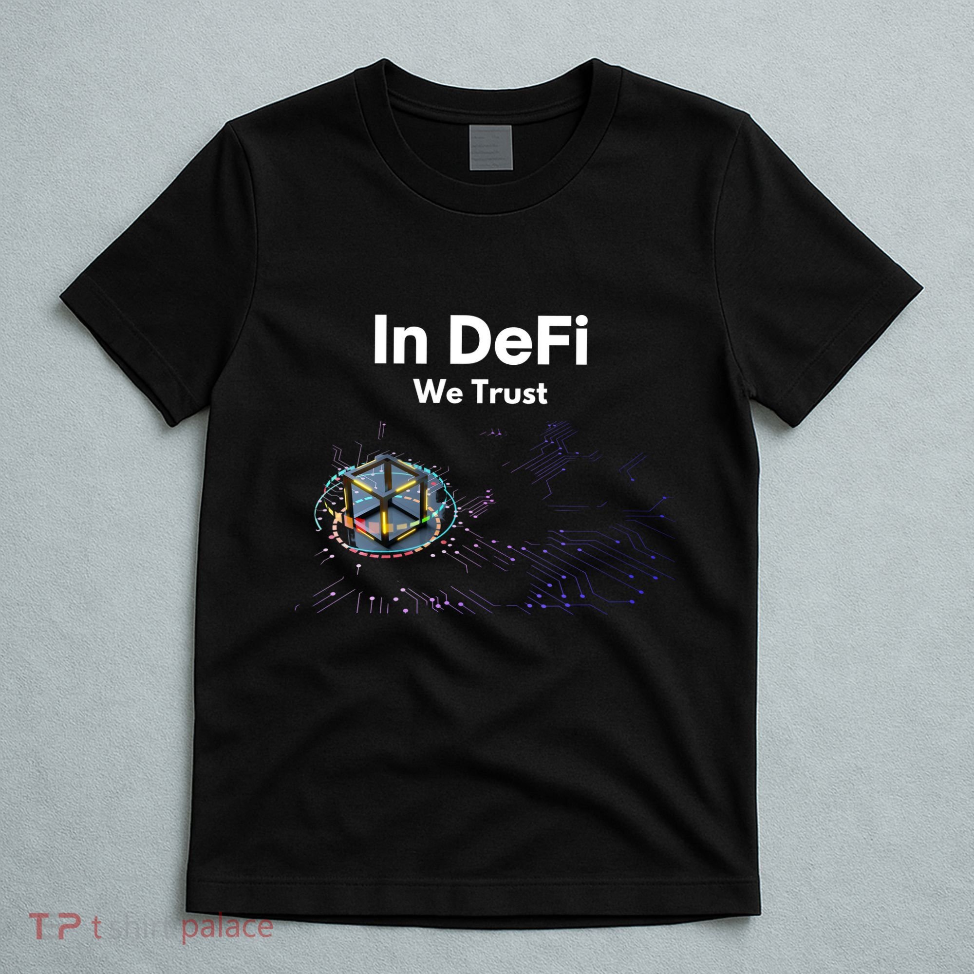 In DeFi We Trust Cryptocurrency Bitcoin Ethereum Blockchain T-Shirt