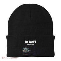 In DeFi We Trust Cryptocurrency Bitcoin Ethereum Blockchain Beanie thumb 0