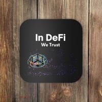 In DeFi We Trust Cryptocurrency Bitcoin Ethereum Blockchain Coaster thumb 0