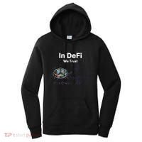 In DeFi We Trust Cryptocurrency Bitcoin Ethereum Blockchain Women's Hoodie thumb 0