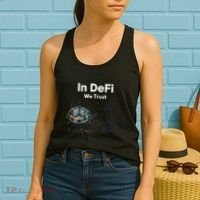 In DeFi We Trust Cryptocurrency Bitcoin Ethereum Blockchain Women's Tank Top thumb 2