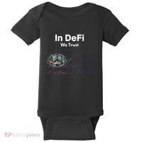 In DeFi We Trust Cryptocurrency Bitcoin Ethereum Blockchain Baby Bodysuit thumb 0