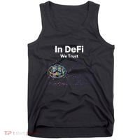 In DeFi We Trust Cryptocurrency Bitcoin Ethereum Blockchain Tank Top thumb 0