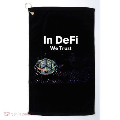 In DeFi We Trust Cryptocurrency Bitcoin Ethereum Blockchain Golf Towel