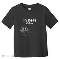 In DeFi We Trust Cryptocurrency Bitcoin Ethereum Blockchain Toddler T-Shirt thumb 0
