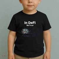 In DeFi We Trust Cryptocurrency Bitcoin Ethereum Blockchain Toddler T-Shirt thumb 2