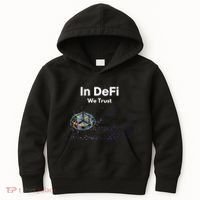 In DeFi We Trust Cryptocurrency Bitcoin Ethereum Blockchain Kids Hoodie thumb 0