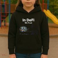 In DeFi We Trust Cryptocurrency Bitcoin Ethereum Blockchain Kids Hoodie thumb 3