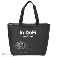In DeFi We Trust Cryptocurrency Bitcoin Ethereum Blockchain Tote Bag thumb 0