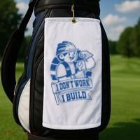 I Don't Work I Build Construction Worker Golf Towel thumb 2