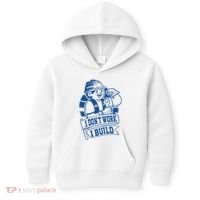 I Don't Work I Build Construction Worker Kids Hoodie thumb 0