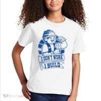 I Don't Work I Build Construction Worker Kids T-Shirt thumb 2