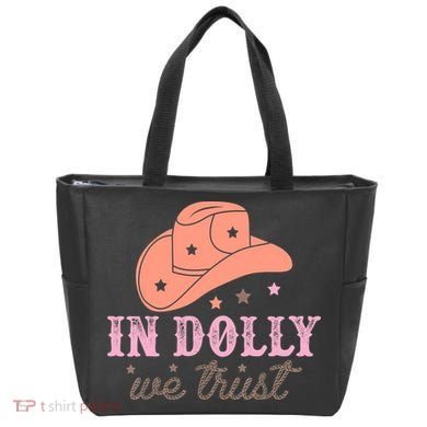 In Dolly We Trust Pink Western Hat Tote Bag