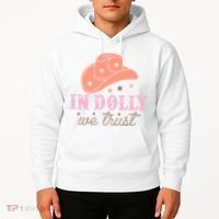 In Dolly We Trust Pink Western Hat Hoodie thumb 2