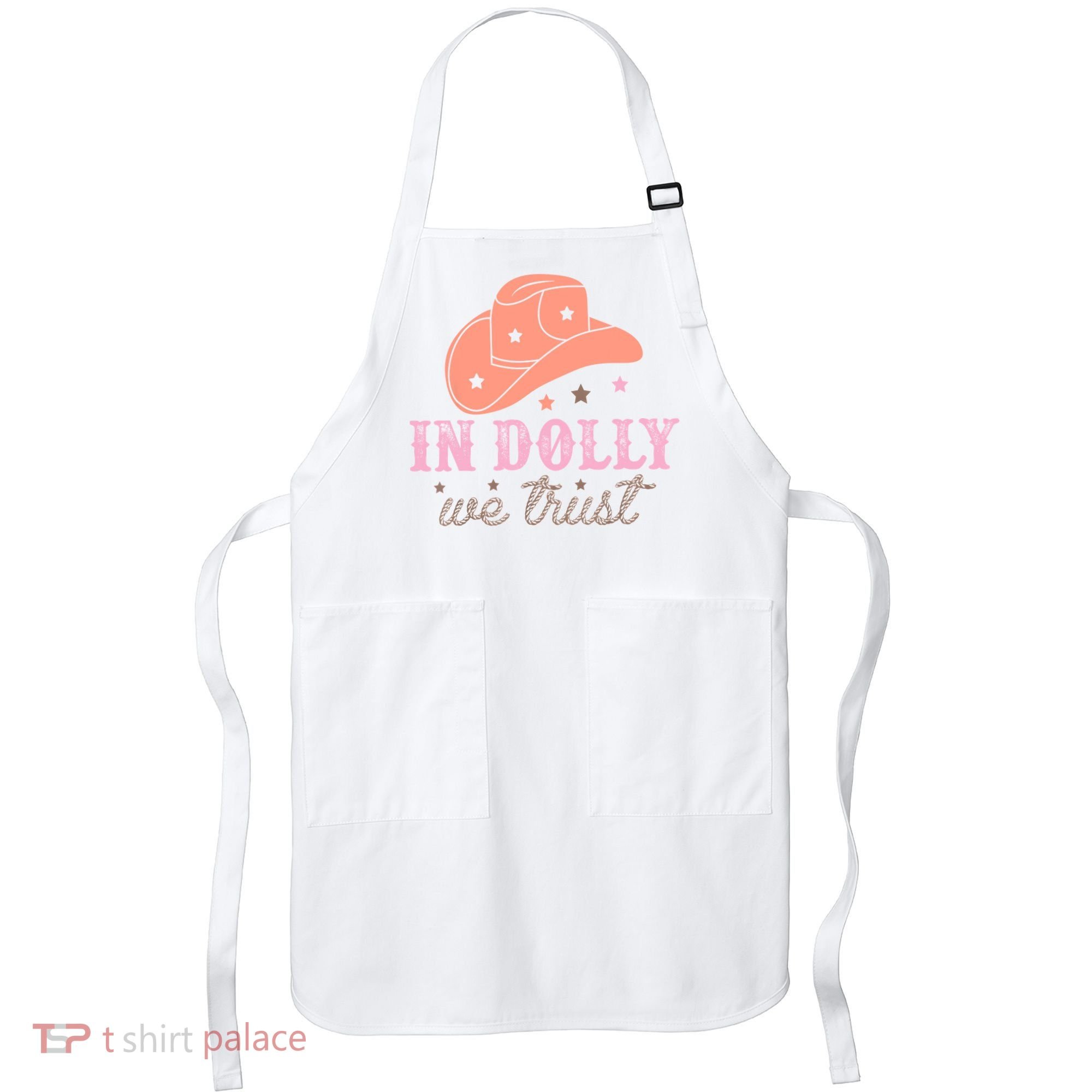 In Dolly We Trust Pink Western Hat Apron
