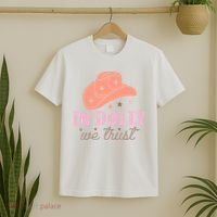 In Dolly We Trust Pink Western Hat T-Shirt thumb 2