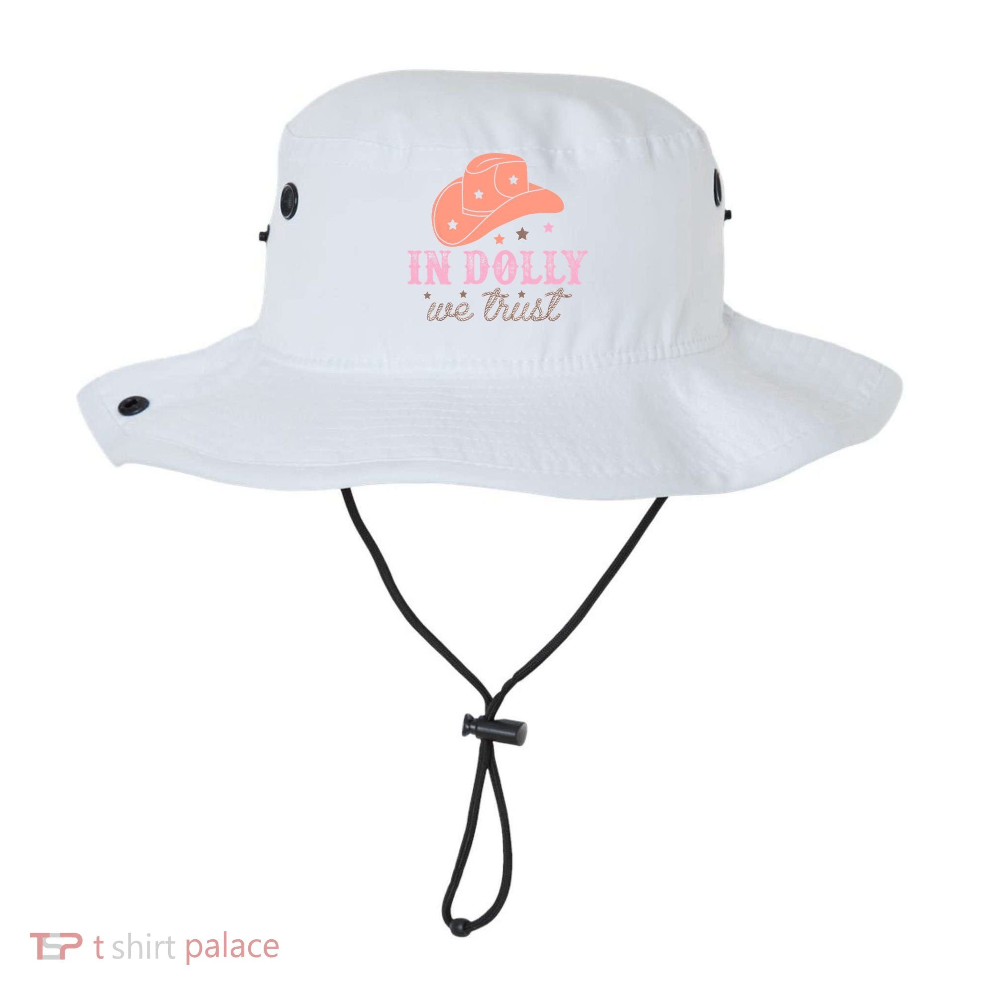 In Dolly We Trust Pink Western Hat Bucket Hat