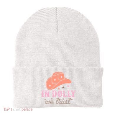 In Dolly We Trust Pink Western Hat Beanie