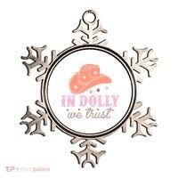 In Dolly We Trust Pink Western Hat Ornament thumb 0