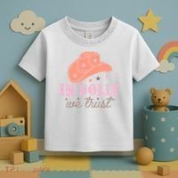 In Dolly We Trust Pink Western Hat Toddler T-Shirt thumb 3