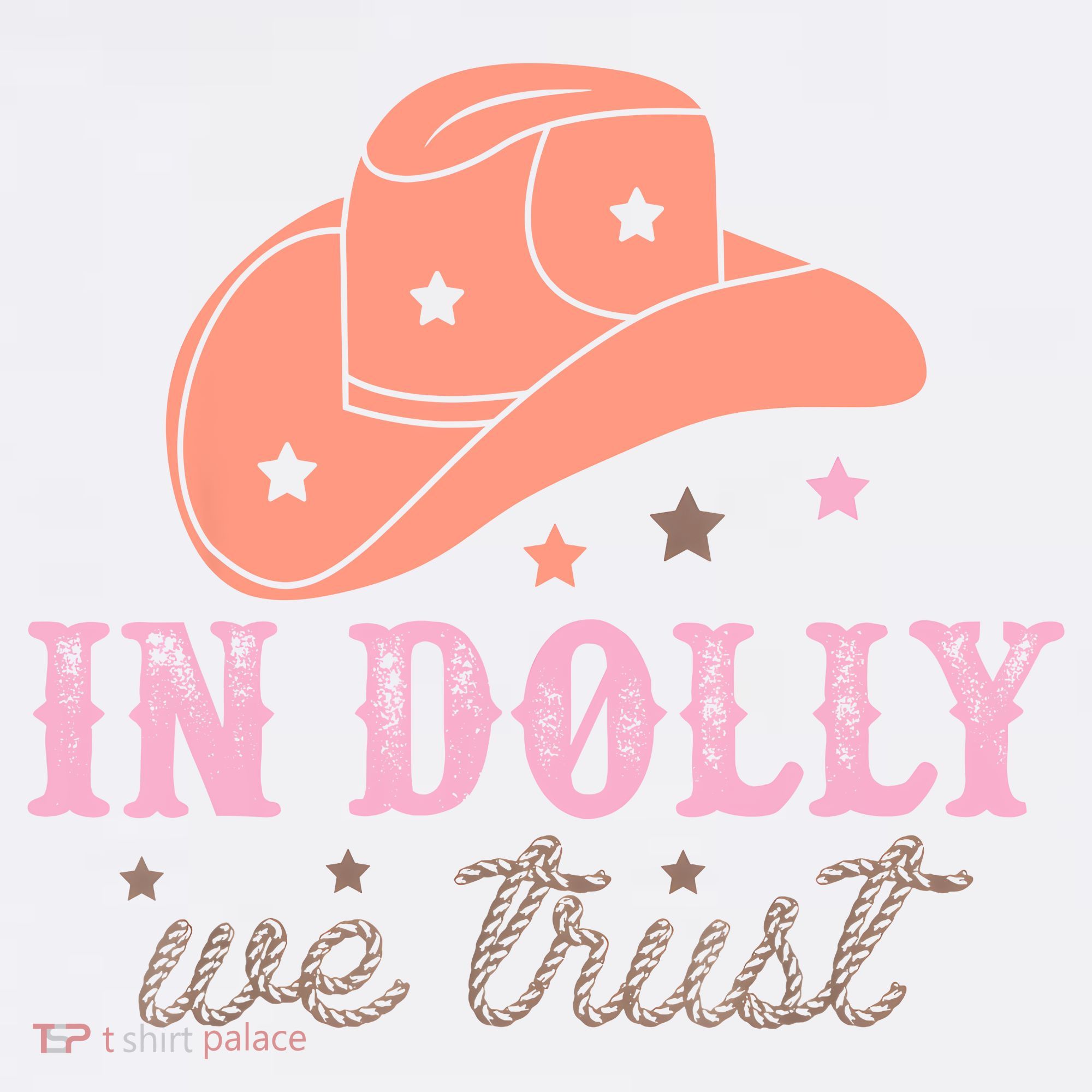 In Dolly We Trust Pink Western Hat Visor