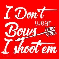 I Don't Wear Bows I Shoot Them Archery Girl Santa Hat thumb 1