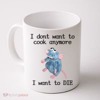 I Don't Want To Cook Anymore I Want To DIE Rat Meme Coffee Mug thumb 0