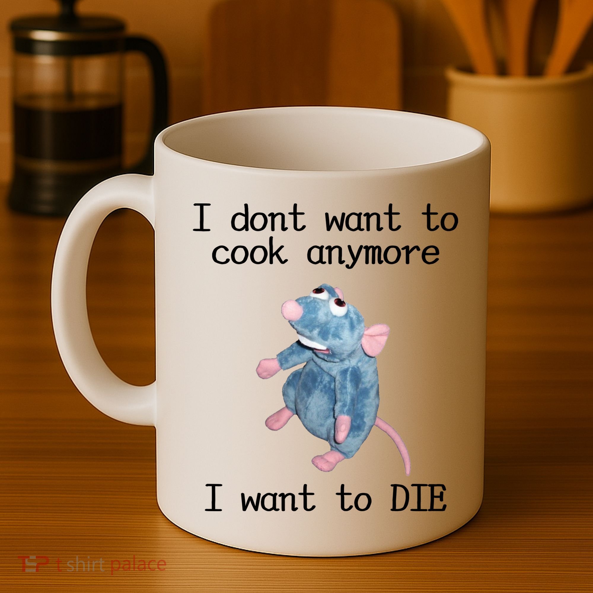 I Don't Want To Cook Anymore I Want To DIE Rat Meme Coffee Mug