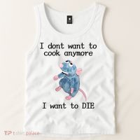 I Don't Want To Cook Anymore I Want To DIE Rat Meme Tank Top thumb 2
